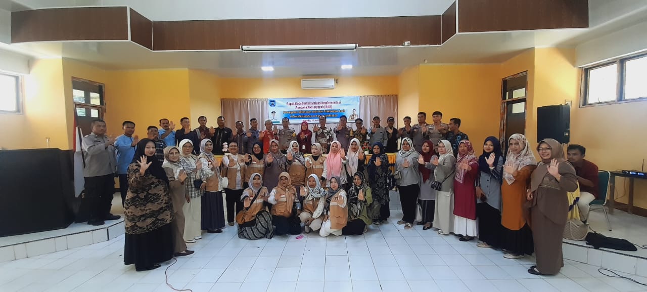 Rapat Koordinasi Evaluasi Implementasi RAD Pencegahan Kekerasan Anak dan Perkawinan Anak di Desa/Kelurahan Se Kota Sawahlunto.