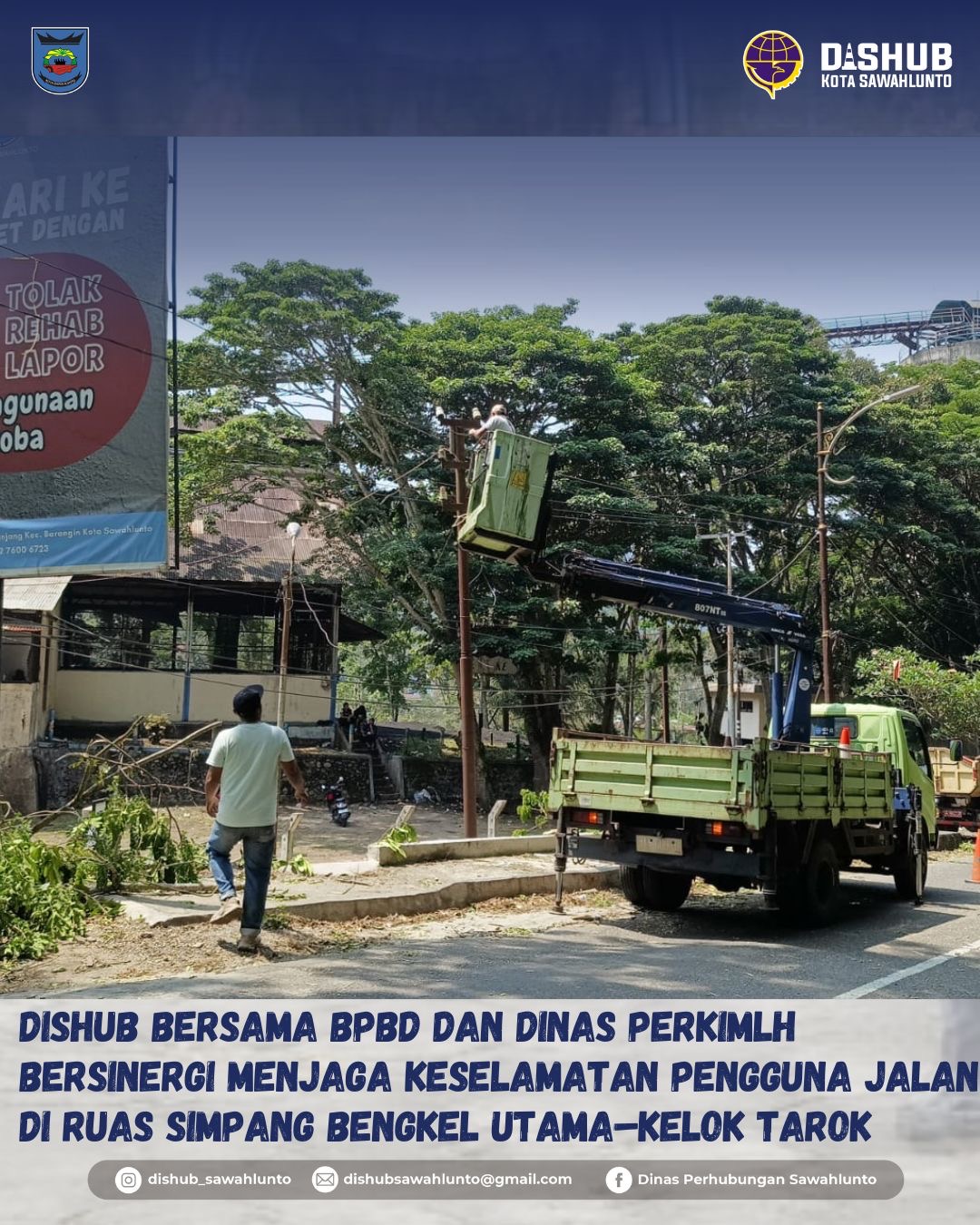 DISHUB bersama BPBD dan PerkimLH Bersinergi Menjaga Keselamatan Pengguna Jalan