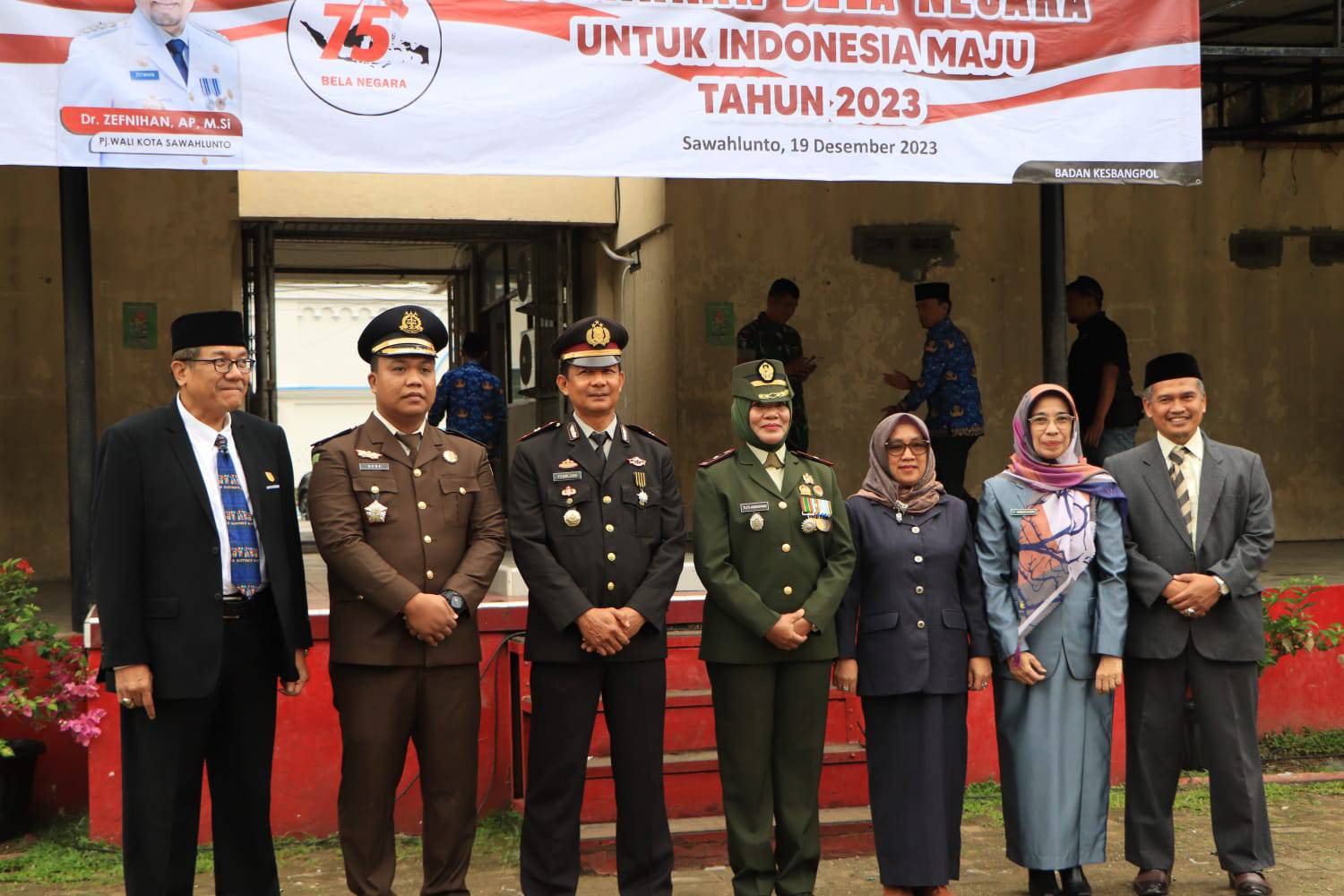 Upacara Peringatan Hari Bela Negara ke 75 tahun 2023 di Sawahlunto dilaksanakan dengan tema 'Kobarkan Bela Negara Untuk Indonesia Maju”