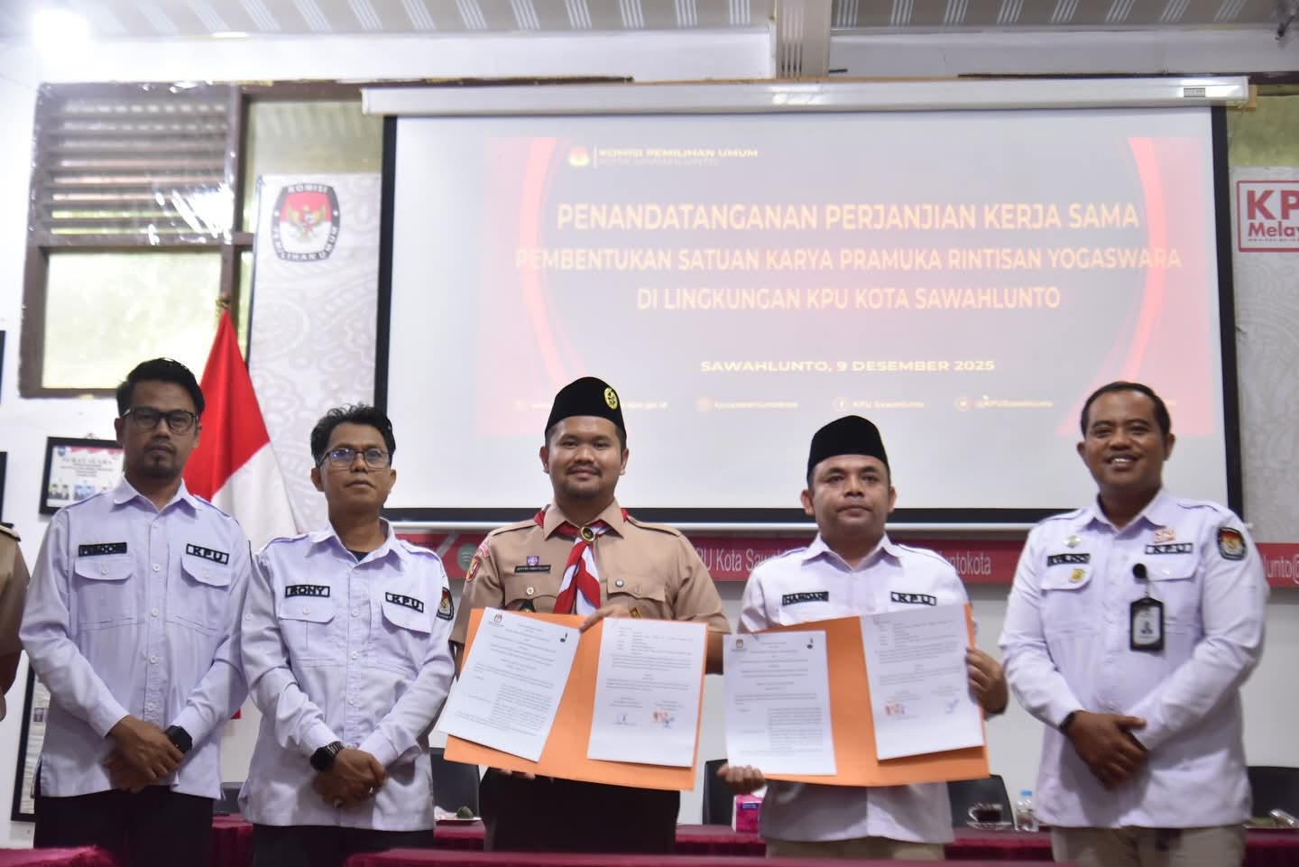 KPU dan Pramuka Sawahlunto Bentuk  Sama Rintisan Yogaswara  untuk Penguatan Pendidikan Demokrasi