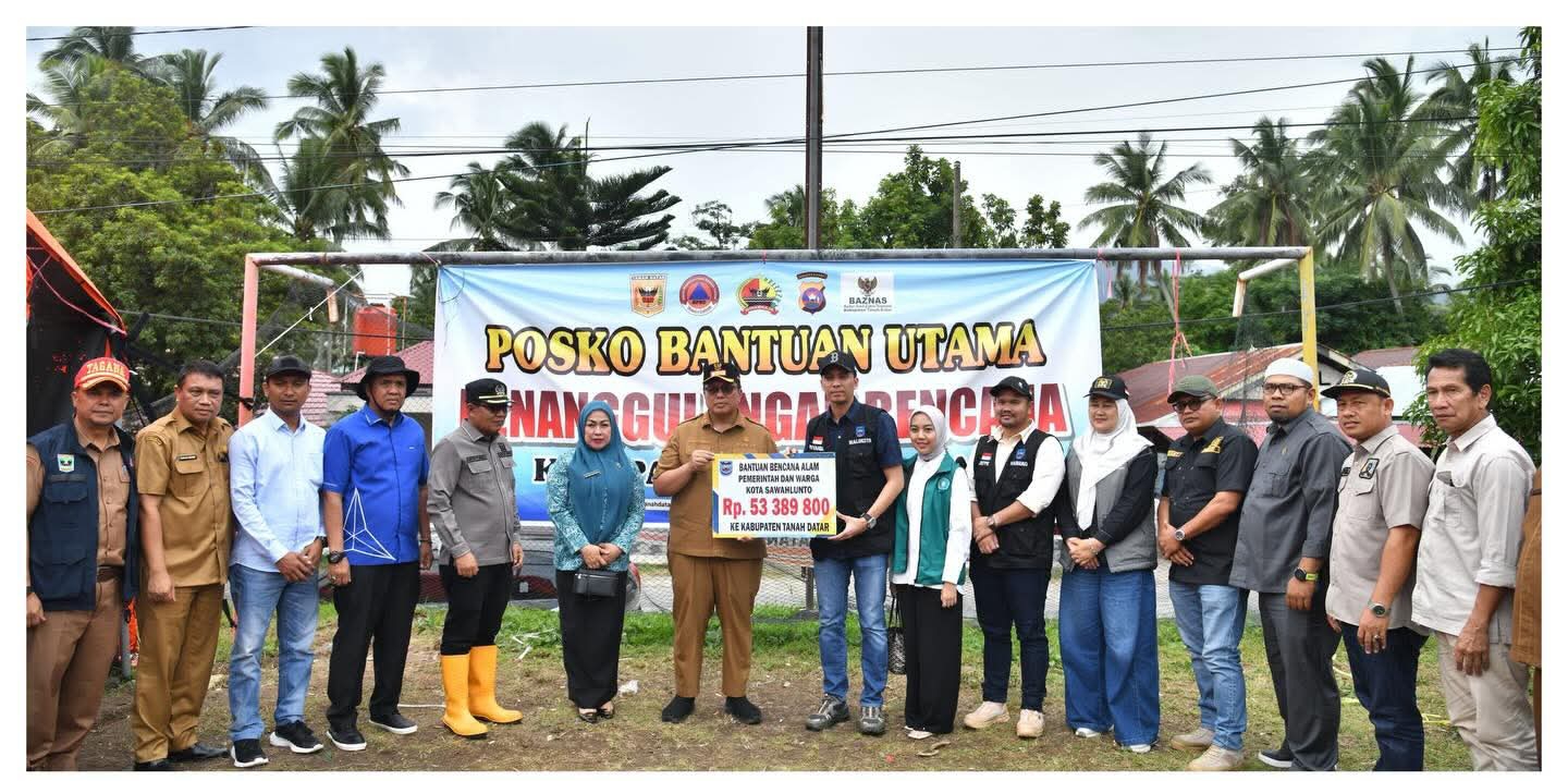 Sawahlunto Salurkan Bantuan  Untuk Korban Banjir dan Longsor  di Tanah Datar