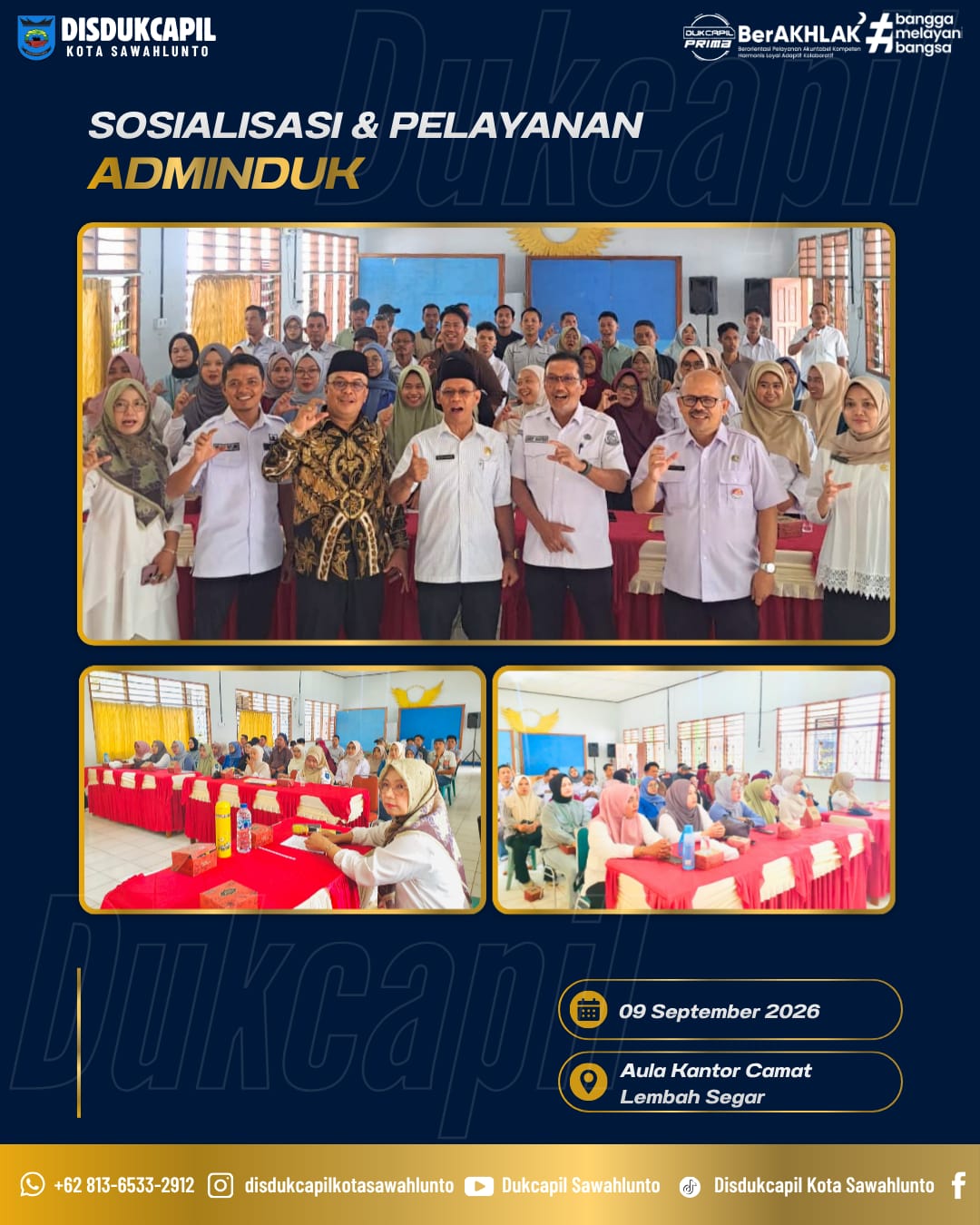 Disdukcapil Sawahlunto dan Sumbar  Dorong Masyarakat Tertib Adminduk