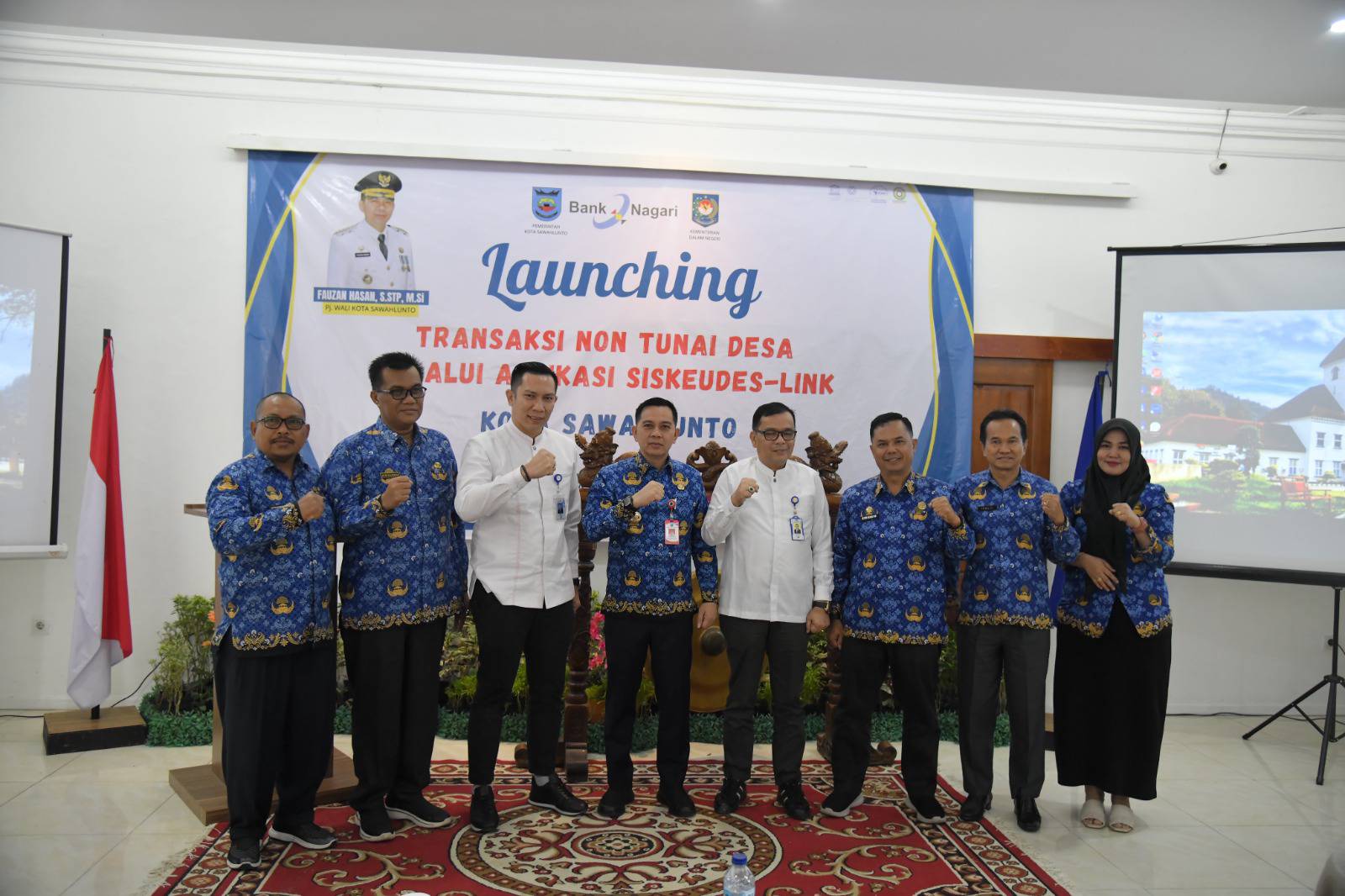 Peluncuran/launching sistem transaksi non-tunai pada pemerintahan desa melalui aplikasi SISKEUDES-LINK