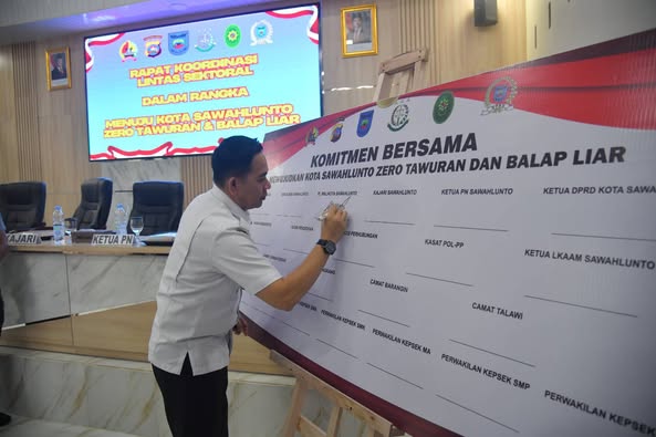 Rapat Koordinasi Lintas Sektor Menuju Sawahlunto Bebas Tawuran dan Balap Liar