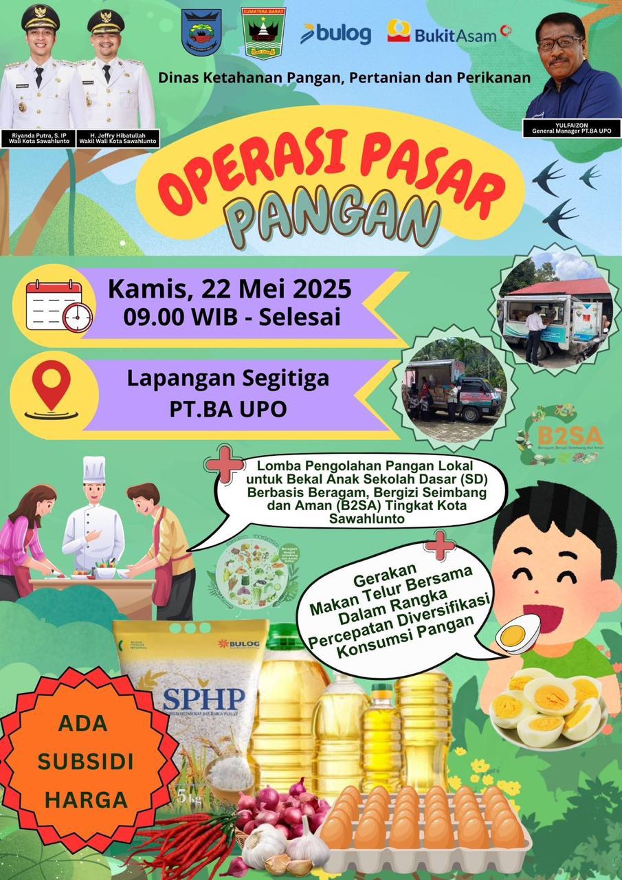 Pemko Sawahlunto Gelar Operasi Pasar Pangan Bersubsidi, Dorong Konsumsi Pangan Bergizi dan Terjangkau