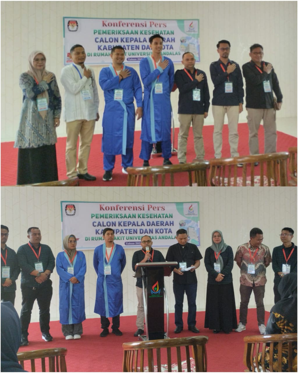 Dua paslon Kepala Daerah ikuti pemeriksaan kesehatan di RS Unand Padang