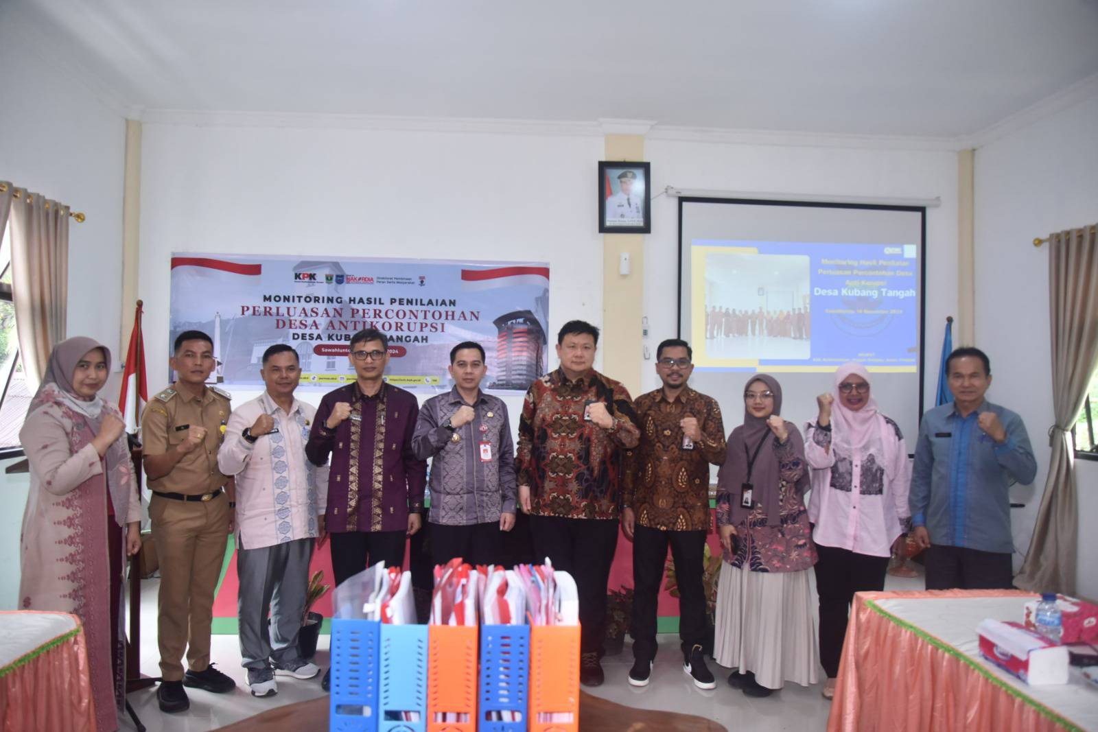 Monitoring hasil penilaian Perluasan Percontohan Desa Anti Korupsi di Desa Kubang Tangah Kecamatan Lembah Segar