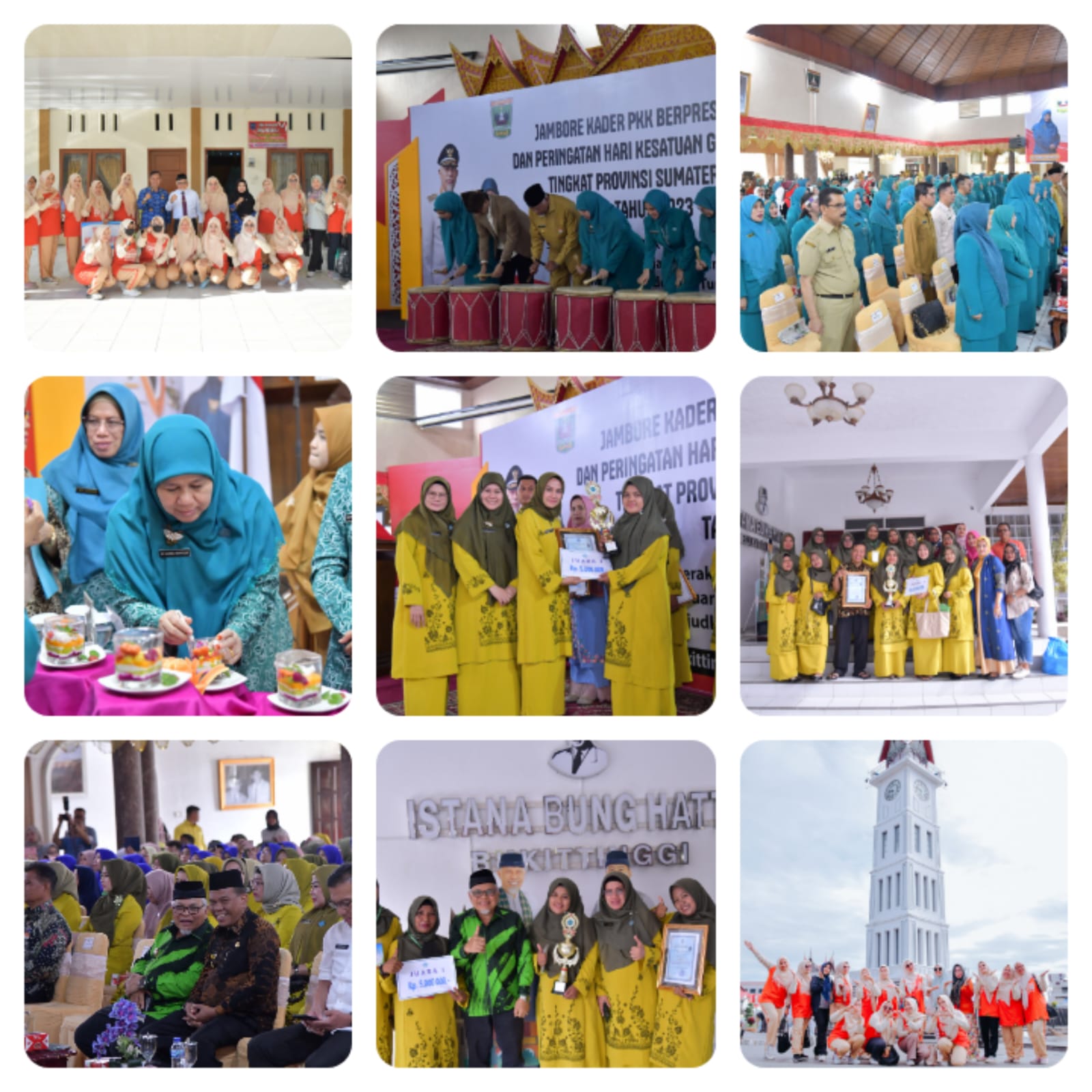 Jambore Kader PKK Berprestasi TIngkat Provinsi sumatera Barat Tahun 2023 di Istana Bung Hatta Kota Bukittinggi