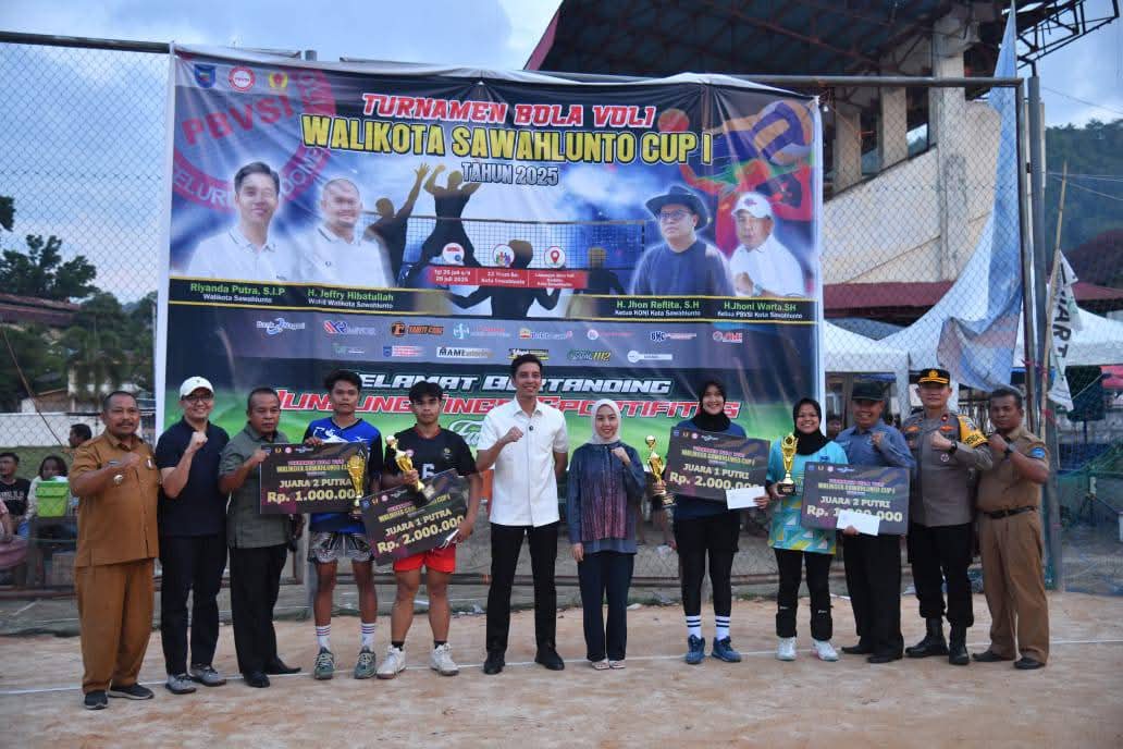Kecamatan Talawi  Raih Juara Umum dalam Turnamen Bola Voli  Wali Kota Sawahlunto Cup 1