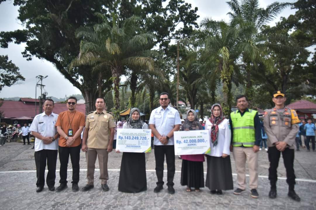 Apel Bulanan Keselamatan dan Kesehatan Kerja (K3) Nasional tingkat Kota Sawahlunto dilaksanakan Di Lapangan Segitiga