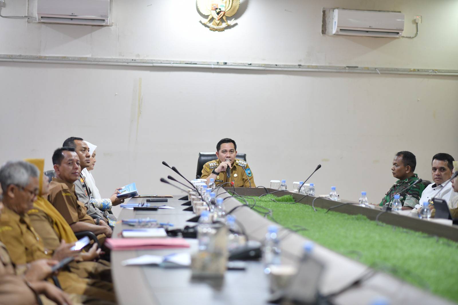 Rapat koordinasi yang diikuti jajaran Forkopimda Persiapan pelaksanaan tahapan kampanye serta debat Pilkada Wali Kota dan Wakil Wali Kota Sawahlunto