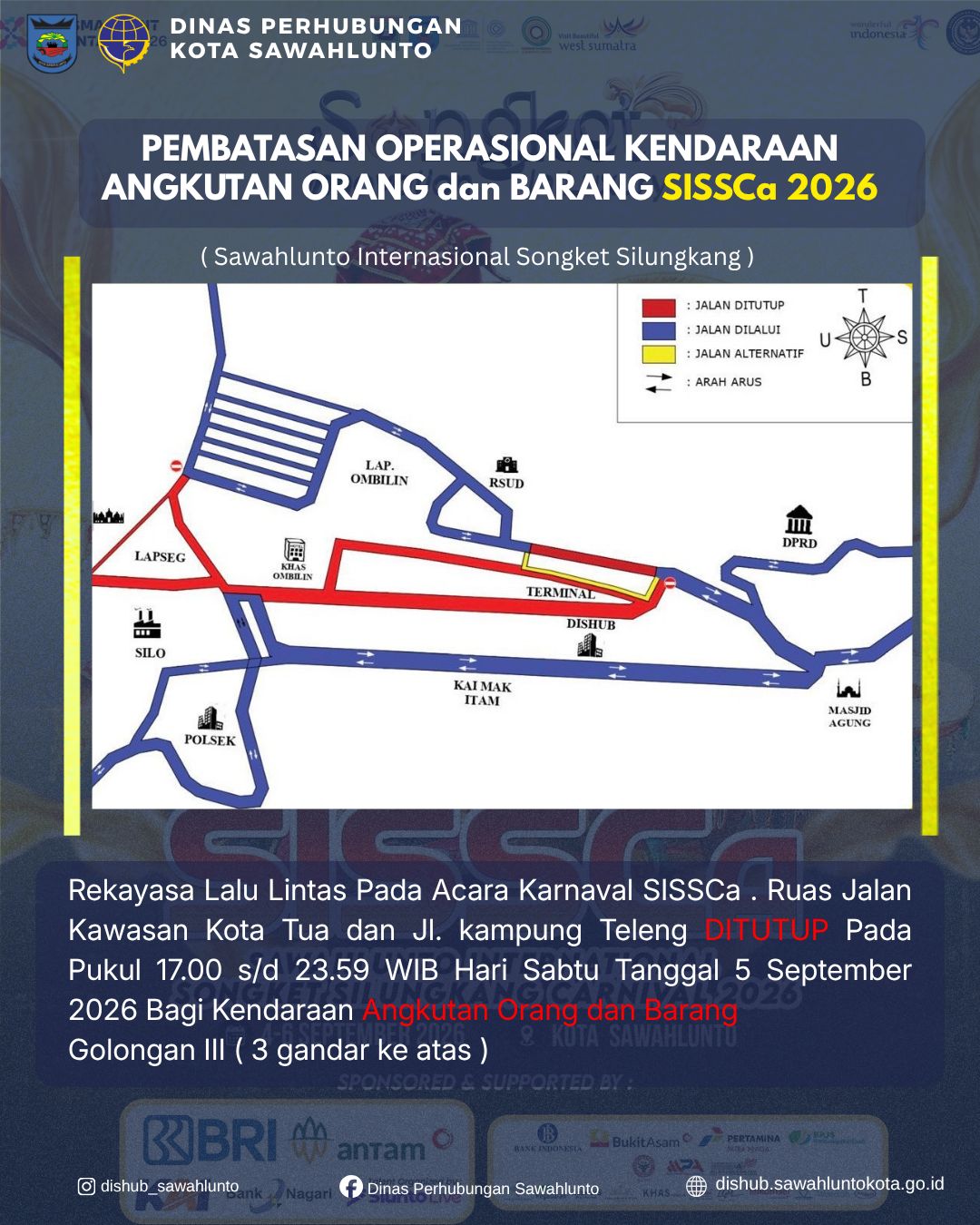 Pembatasan Operasional Kendaraan Angkutan Orang  dan Barang  SISSCa 2026