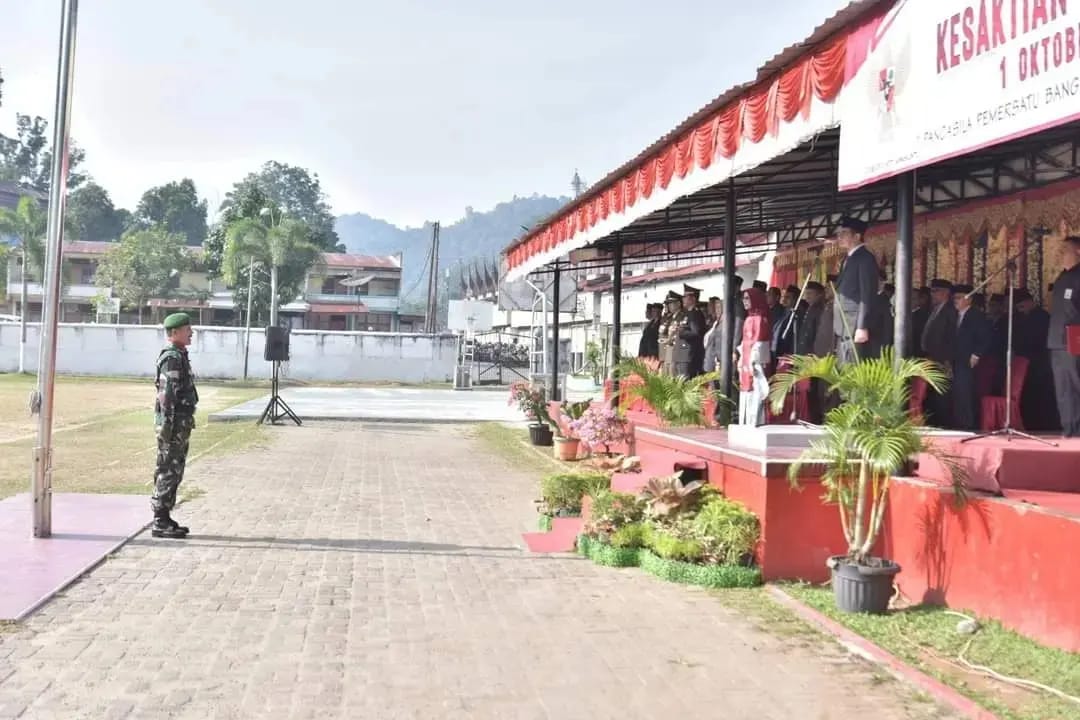 Upacara Peringatan Hari Kesaktian Pancasila Diselenggarakan di Lapangan Bola Kaki Ombilin Sawahlunto