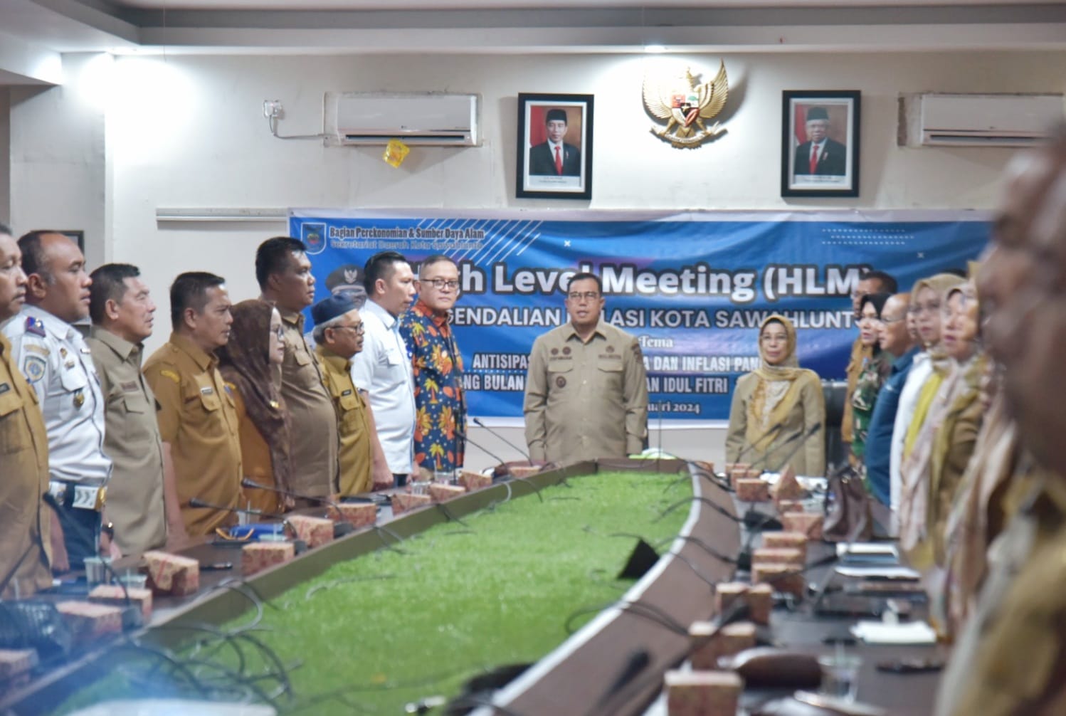Penjabat (Pj) Wali Kota Sawahlunto, Dr. Zefnihan, AP, M.Si, pimpin High Level Meeting (HLM) Pengendalian Inflasi Kota Sawahlunto