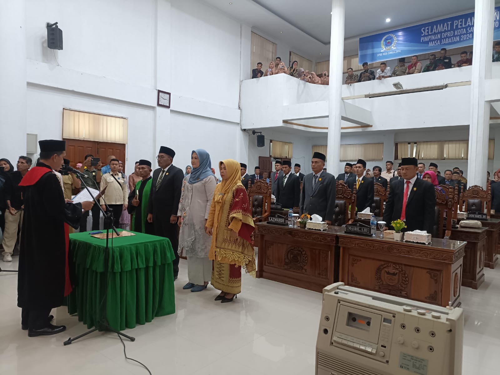 Pengucapan Sumpah/Janji Pimpinan DPRD Kota Sawahlunto Masa Jabatan 2024-2029