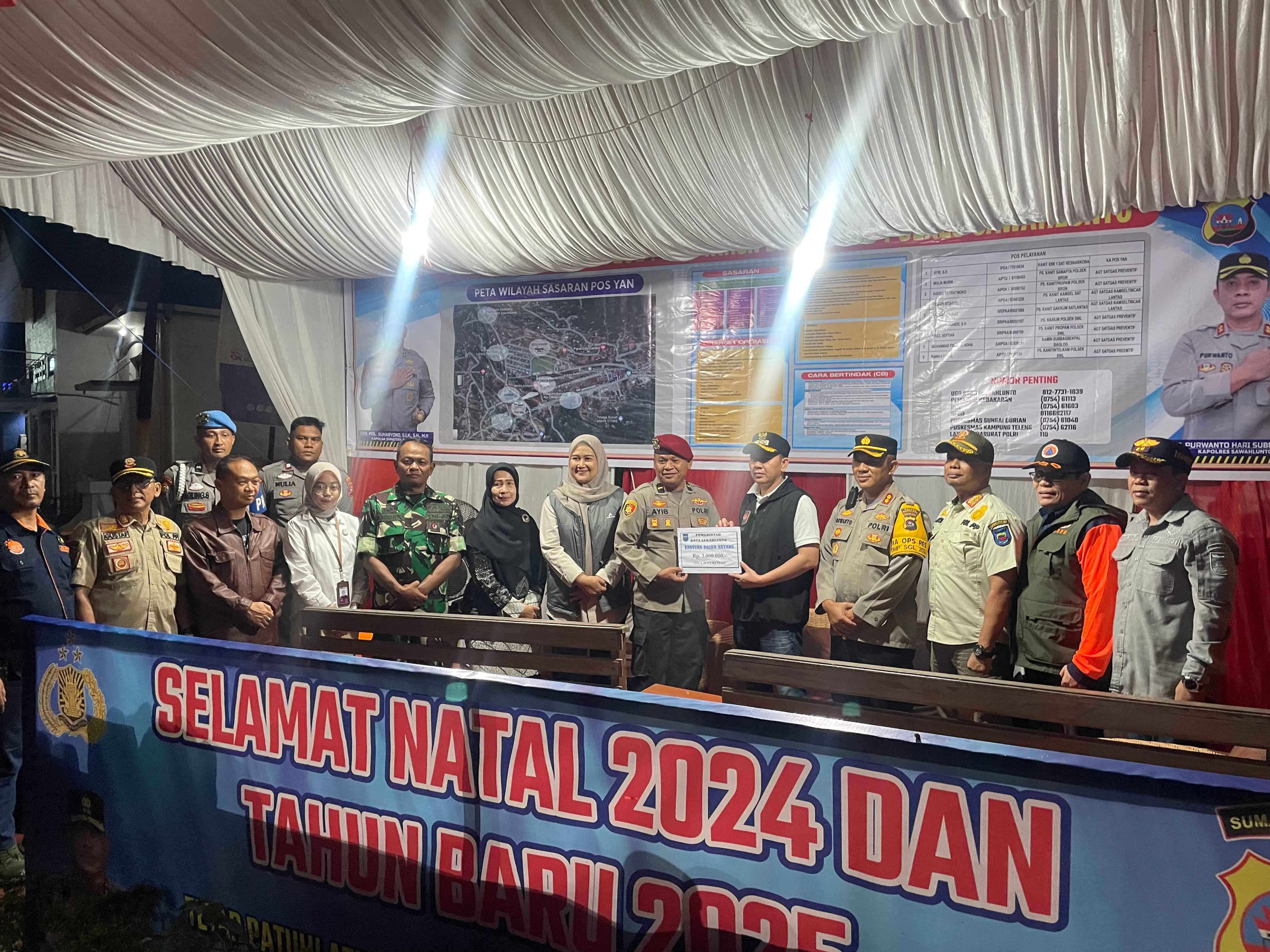 Ketua DPRD Kota Sawahlunto  bersama Forkopimda kunjungi Posko Natal dan Tahun Baru ( Nataru) Kota Sawahlunto