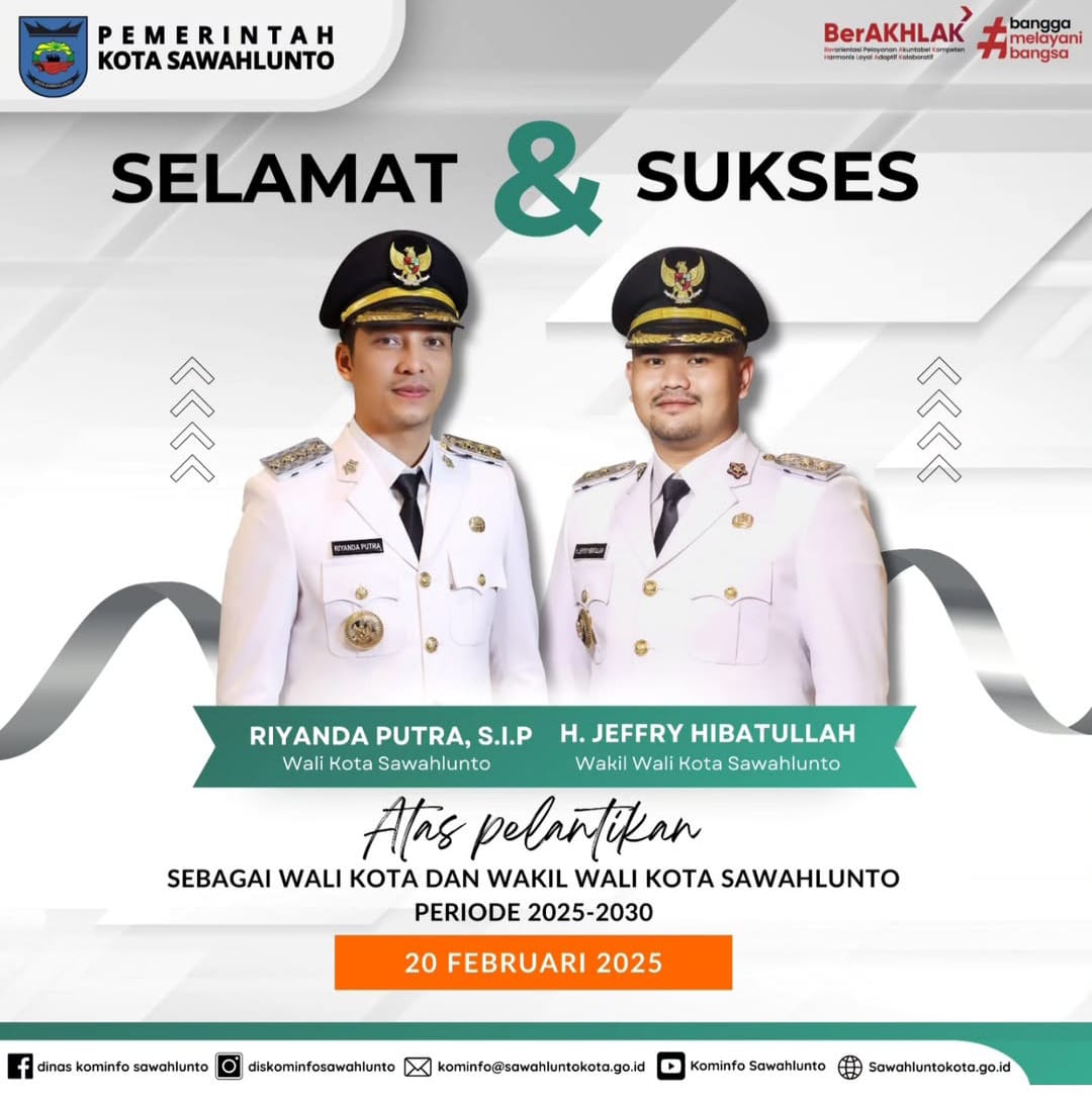 Wali Kota dan Wakil Wali Kota Terpilih Kota Sawahlunto Periode 2025-2030 dilantik Presiden