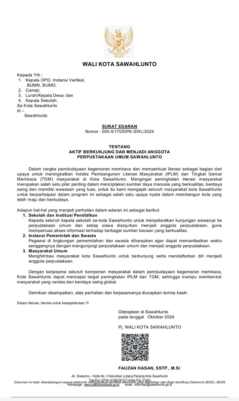 Kunjungan ke Perpustakaan