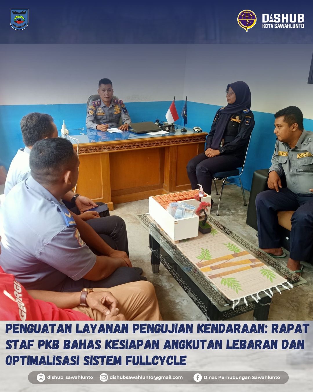 Rapat staf Seksi Prasarana Bahas Kesiapan Angkutan Lebaran dan Optimalisasi Sistem Fullcycle