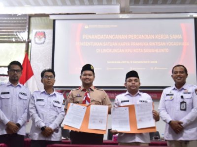 KPU dan Pramuka Sawahlunto Bentuk  Sama Rintisan Yogaswara  untuk Penguatan Pendidikan Demokrasi