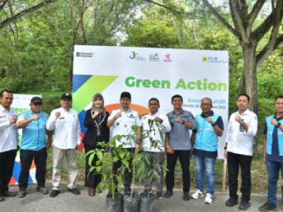 PLN IP UBP Ombilin Gelar Green Action , Tanam 450 Bibit Pohon di Sawahlunto