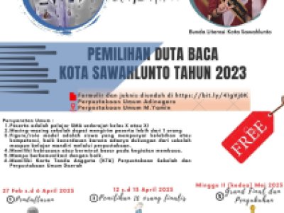 Pemilihan Duta Baca Kota Sawahlunto Tahun 2023