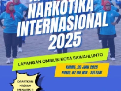 Sawahlunto Peringati Hari Anti Narkotika Internasional 2025 dengan Senam Bersama dan Kegiatan Sosial