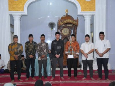 Wali Kota Sawahlunto Riyanda bersama Wakil Wali Jeffry Hibatullah buka ACara MTQ Tingkat Desa Tumpuk Tangah Kecamatan TalawiT