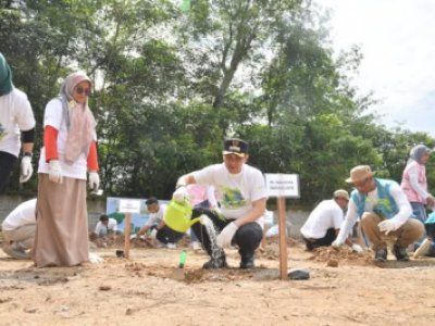 Penyerahan bantuan bibit pohon dari PT. PLN Indonesia Power Unit Bisnis Pembangkit Ombilin