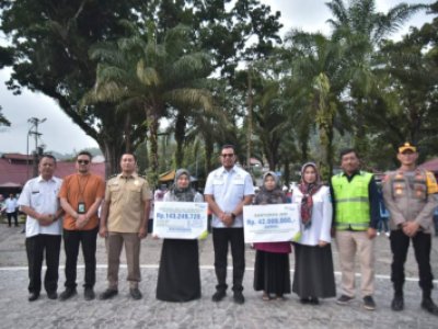 Apel Bulanan Keselamatan dan Kesehatan Kerja (K3) Nasional tingkat Kota Sawahlunto dilaksanakan Di Lapangan Segitiga