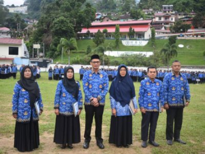 Apel gabungan Pemko Sawahlunto sekaligus memperingati HUT KORPRI