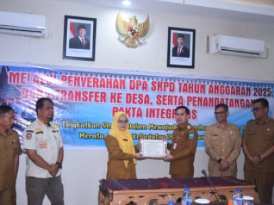 Penyerahan DPA SKPD dan Penandatanganan Pakta Integritas Penggunaan anggaran Tahun 2025
