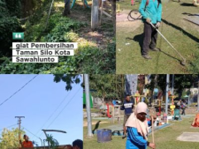 Persiapan SIMFES-2025: Tim Kebersihan Sawahlunto beserta OPD yang Terkait Bersihkan Taman Silo