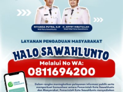 Pemko Sawahlunto Luncurkan Layanan Pengaduan  " Halo Sawahlunto " Melalui Whatsapp