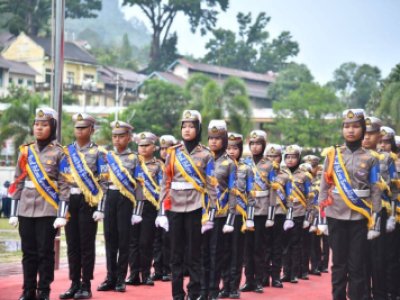 Polisi Cilik Meriahkan Peringatan HUT Ke 80 RI Di Sawahlunto