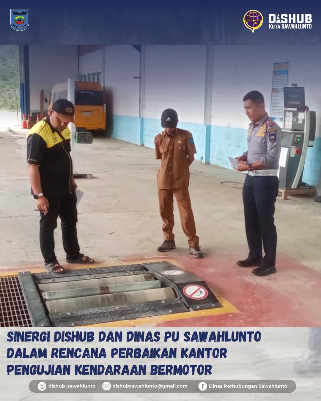 Sinergi Dishub dan Dinas PU Sawahlunto dalam Rencana Perbaikan Kantor Pengujian Kendaraan Bermotor