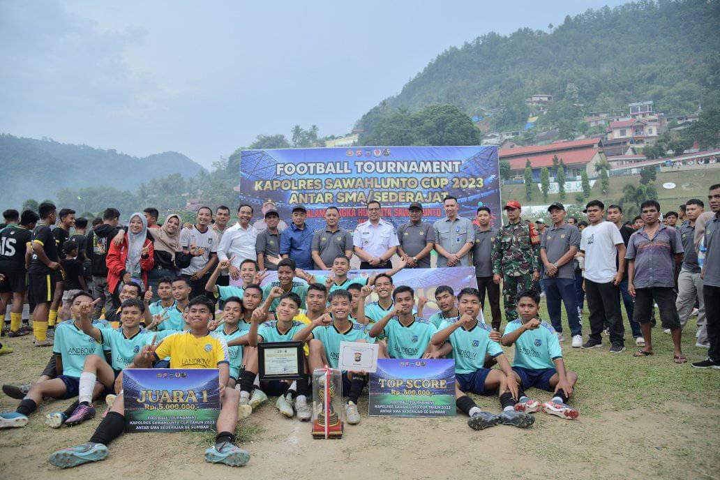 Football Tournament Kapolres Sawahlunto Cup 2023 SMA/ Sederajat  berakhir dengan hasil juara pertama SMA Negeri 1 Padang Ganting
